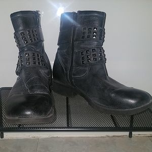 Distressed Moto Boots